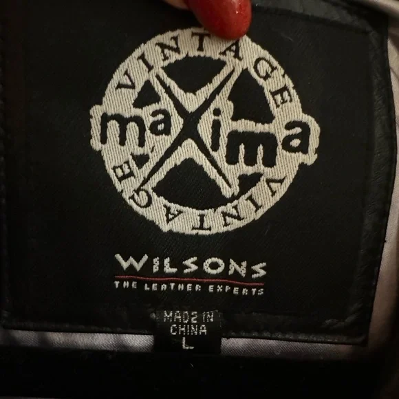 Wilsons Leather Vintage 90s Maxima Jacket Tie Belt Cinch Waist Button Up Collar - Picture 3 of 16